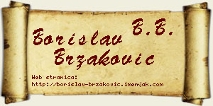 Borislav Brzaković vizit kartica